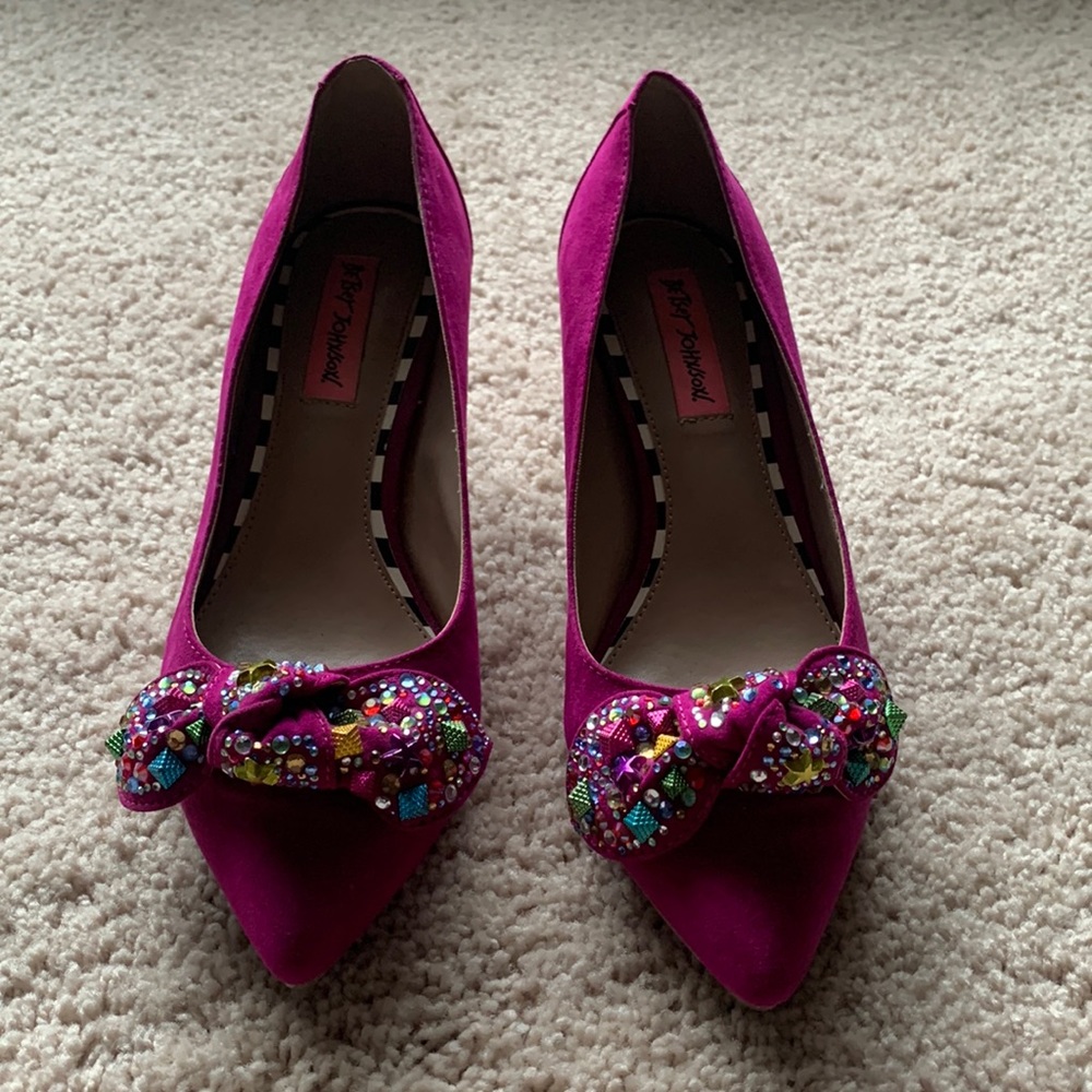 Purple pumps by Betsey Johnson